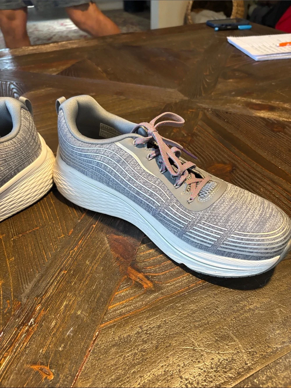 Skechers Light Gray Athletic Sneakers with Lavender Accents-NWOT or Box